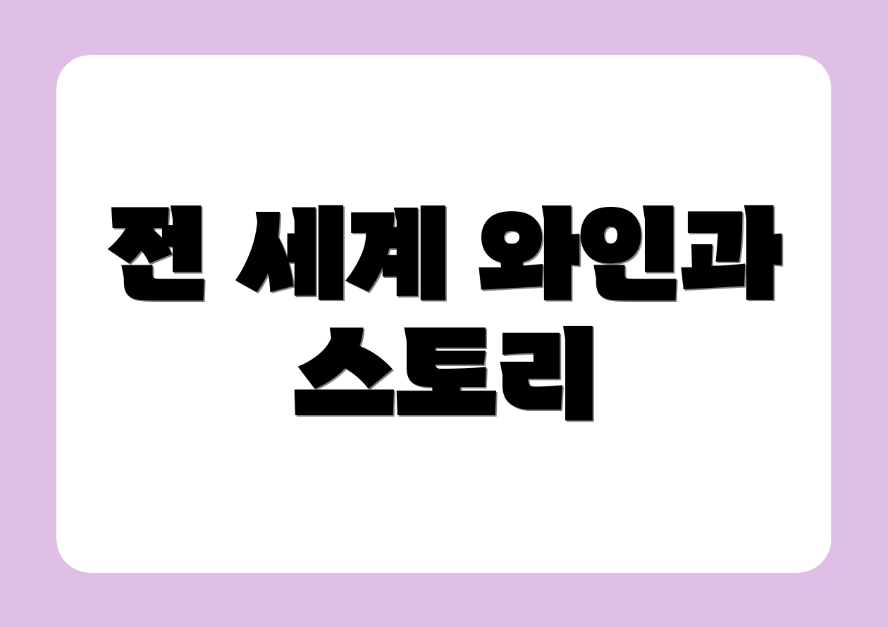 전 세계 와인과 스토리