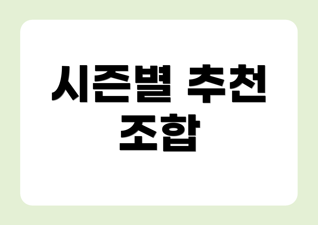 시즌별 추천 조합